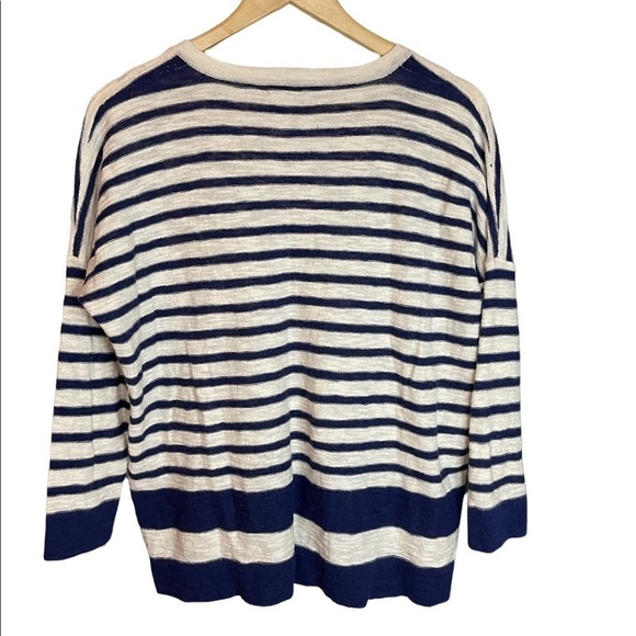 Madewell Light Nautical Navy White Striped Sweater Beachy Size‎ Large - Picture 2 of 4